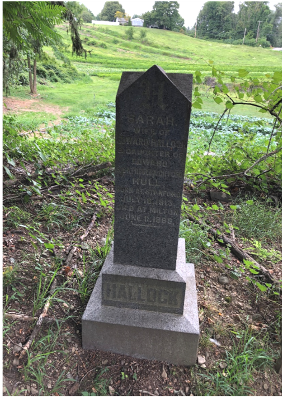 Headstone of Sarah Hull Hallock